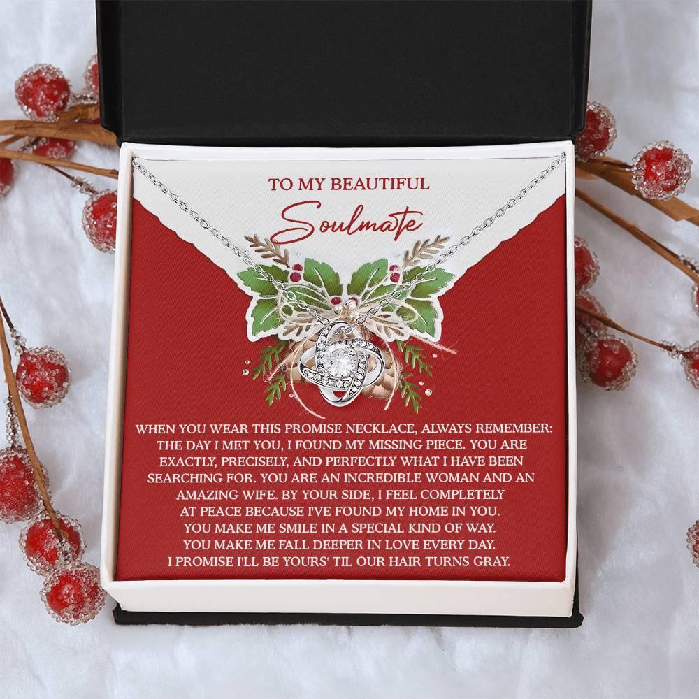 Gift for Soulmate - At Peace - Love Knot Pendant Necklace - Mallard Moon Gift Shop