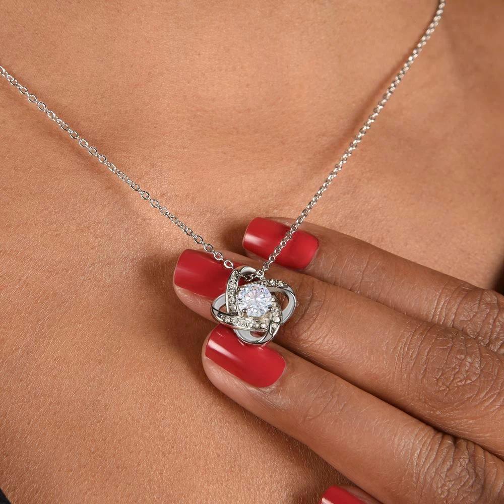 Gift for Soulmate - Love Story - Love Knot Pendant Necklace