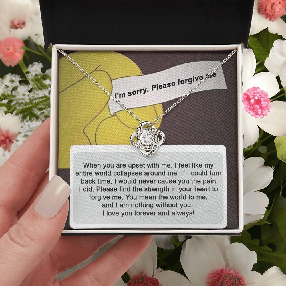 Gift for Girlfriend, Wife  - Sorry, Nothing Without You - Love Knot Pendant Necklace - Mallard Moon Gift Shop