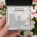 Heartfelt Mother to Daughter Gift | Love Knot Necklace with Emotional Message Card
