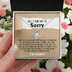 Apology Gift for Girlfriend, Wife, Soulmate - Sorry, Don't Keep Me Apart - Love Knot Pendant Necklace