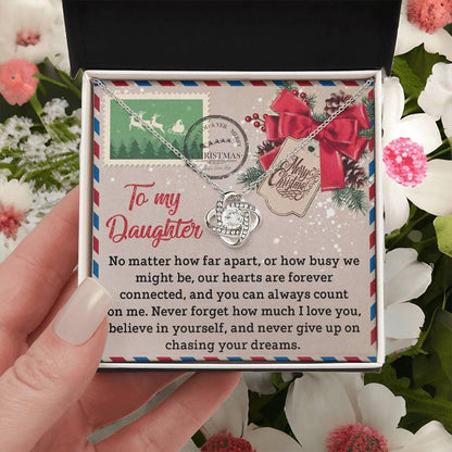 Gift for Daughter - Forever Connected - Love Knot Pendant Necklace - Mallard Moon Gift Shop