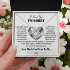 Apology Gift for Girlfriend, Wife, Soulmate - Sorry, Sincere Apology - Love Knot Pendant Necklace
