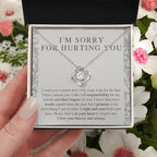 Apology Gift - I'm Sorry, I Promise to Do Everything - Love Knot Pendant Necklace