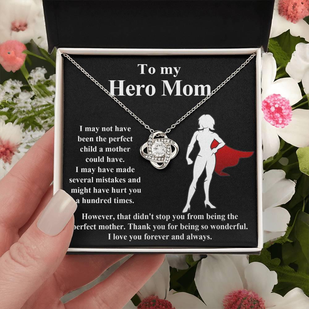 Mom-The Perfect Mother To My Mom - Love Knot Necklace - Mallard Moon Gift Shop