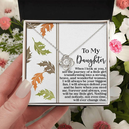 Gift for Daughter - Biggest Fan - Love Knot Pendant Necklace - Mallard Moon Gift Shop