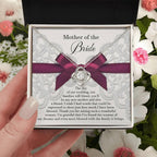 Mother of the Bride Wedding Day Gift - Our Families Will Blend - Love Knot Pendant Necklace
