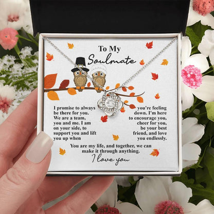 Gift for Soulmate - Love You Endlessly - Love Knot Pendant Necklace - Mallard Moon Gift Shop