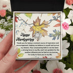 Thanksgiving Gift for Her – “On My Journey” Love Knot Necklace with Message Card | Inspirational Gratitude Gift for Mom, Mentor, or Friend