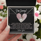 Apology Gift for Girlfriend, Wife, Soulmate - Sorry, Deeply In Love - Love Knot Pendant Necklace