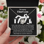 Apology Gift for Girlfriend, Wife, Soulmate - Sorry, Nothing Can Change The Past - Love Knot Pendant Necklace