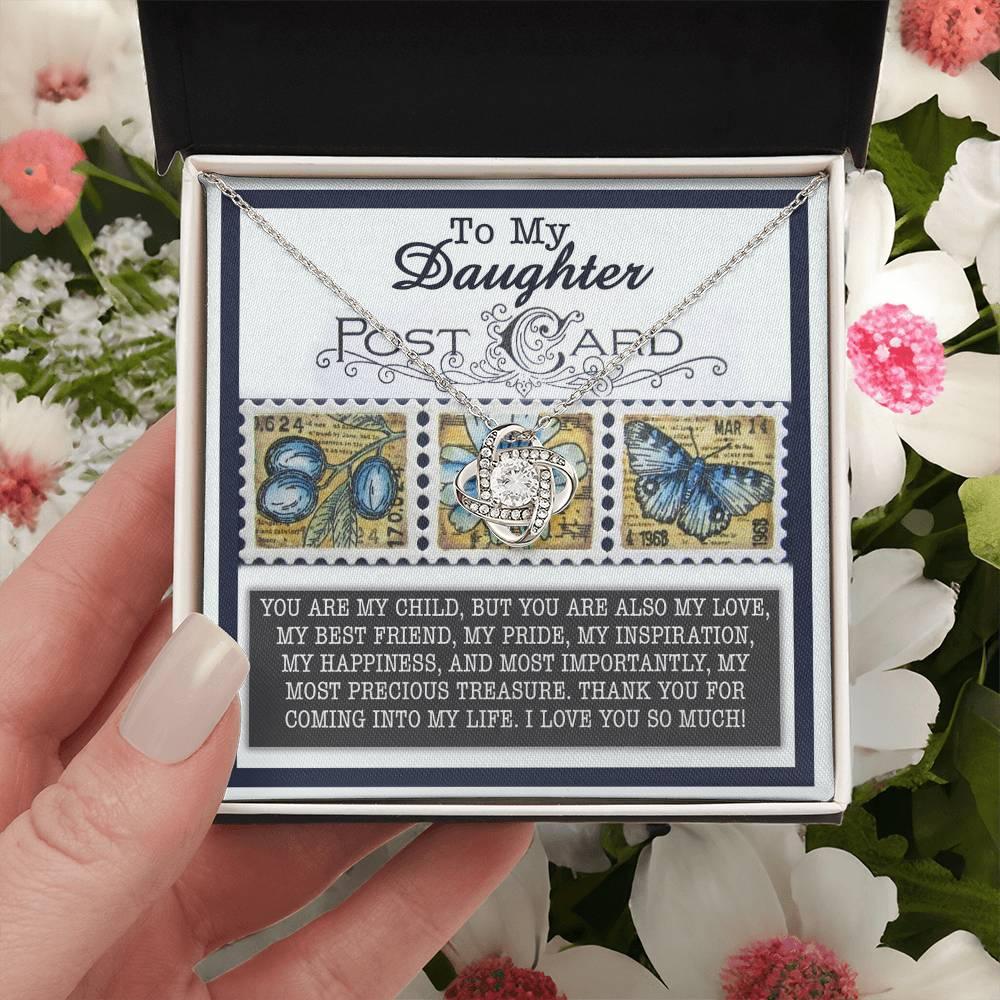 Gift for Daughter - Precious Treasure - Love Knot Pendant Necklace - Mallard Moon Gift Shop