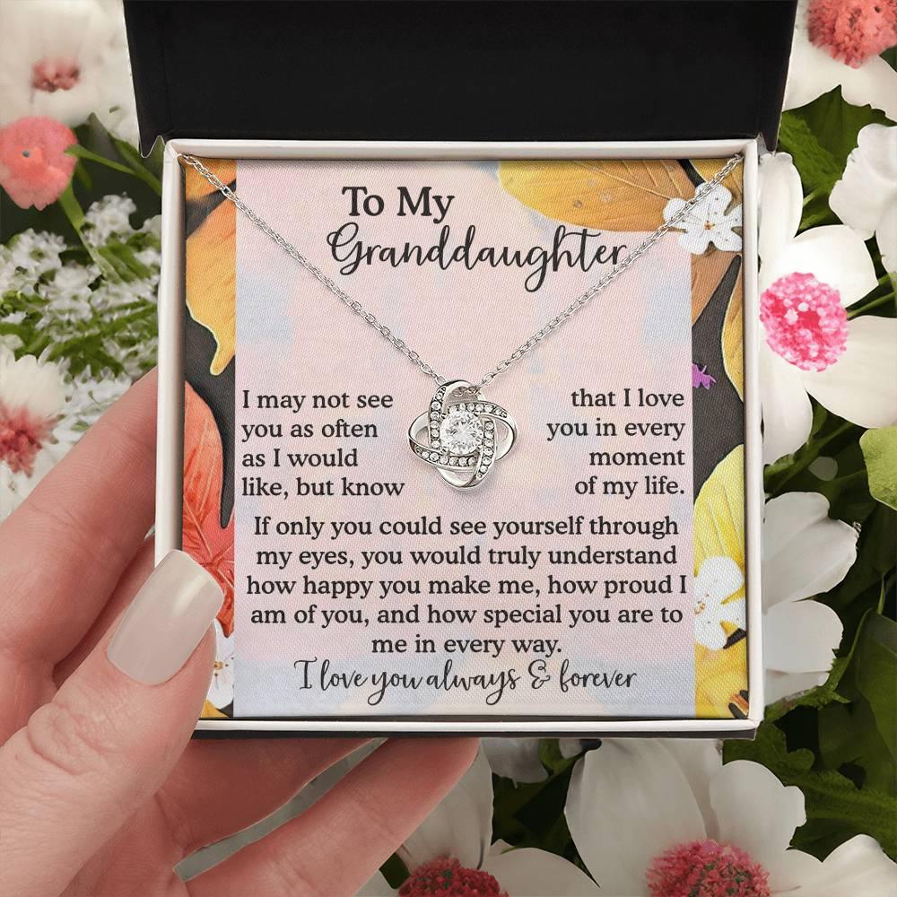 Gift for Granddaughter - In Every Way - Love Knot Pendant Necklace - Mallard Moon Gift Shop