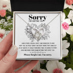 Apology Gift for Girlfriend, Wife, Soulmate-Sorry, Turn Back Time - Love Knot Pendant Necklace