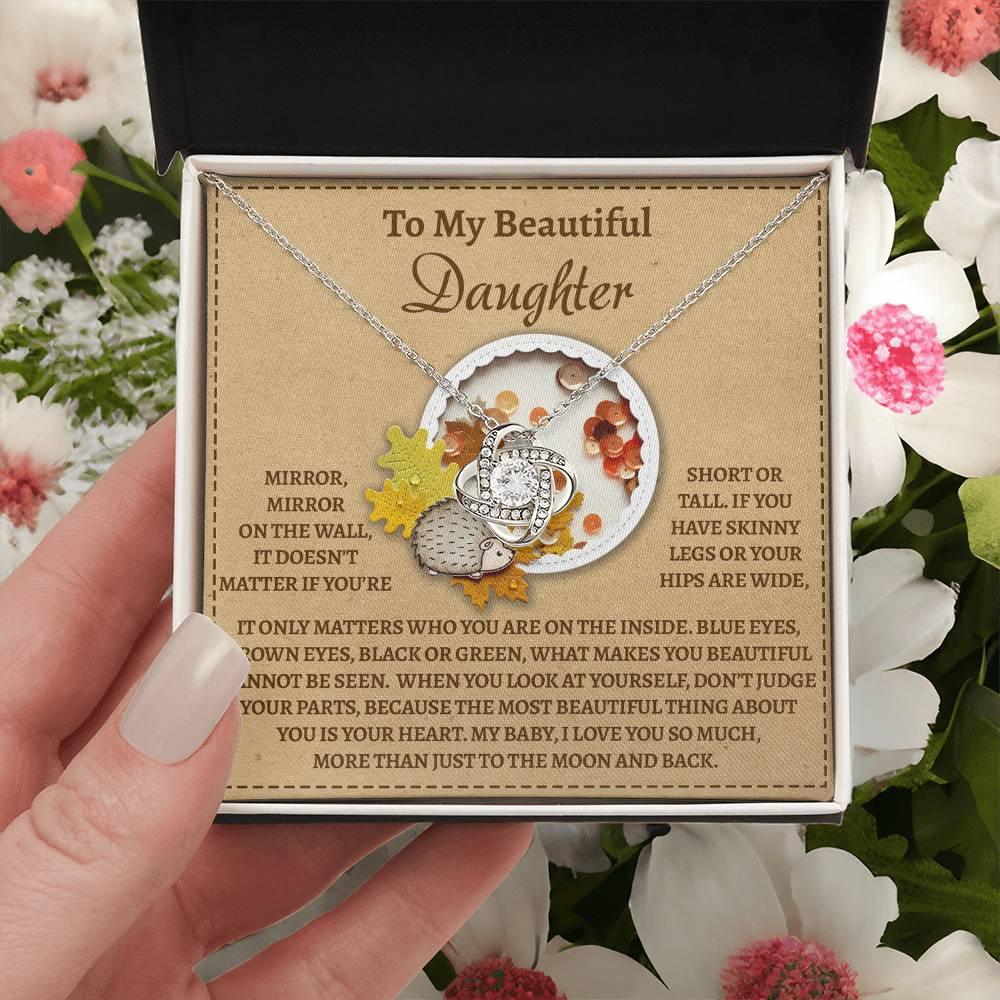 Gift for Daughter - On The Wall - Love Knot Pendant Necklace - Mallard Moon Gift Shop