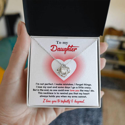 Daughter Gift I Love You to Infinity and Beyond Love Knot Necklace - Mallard Moon Gift Shop