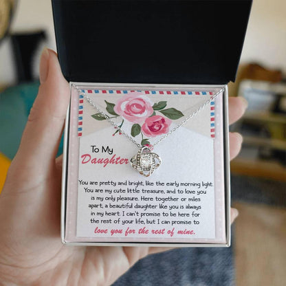 To My Daughter-You Are My Treasure Love Knot Necklace - Mallard Moon Gift Shop