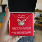 Gift for Soulmate - Endless Love - Romantic Love Knot Necklace with Sentimental Message