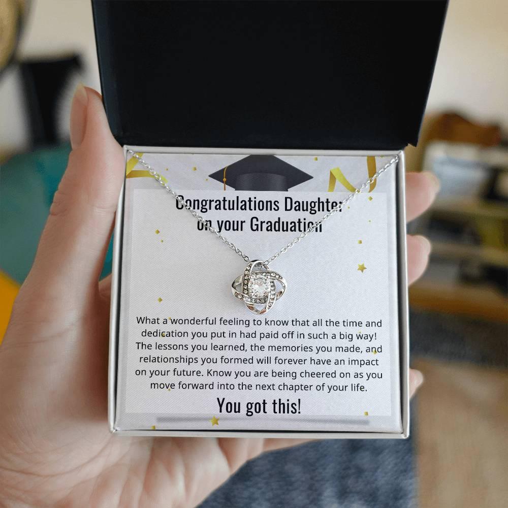 Daughter Congratulations on your Graduation You Got This Love Knot Pendant Necklace - Mallard Moon Gift Shop