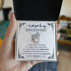 Will You Be My Bridesmaid? Love Knot Necklace with Heartfelt Proposal Card – Unique Bridal Party Gift Idea