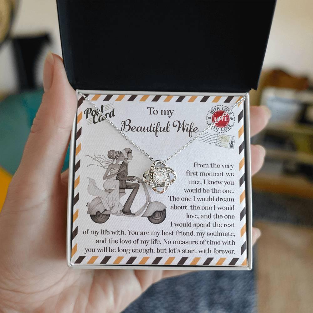 Wife Wedding Gift I Knew You Would-Be The One Love Knot Pendant Necklace - Mallard Moon Gift Shop