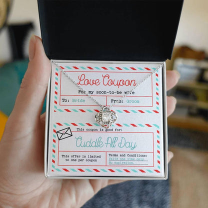 Wife Wedding Day Gift - Love Coupon - Love Knot Pendant Necklace - Mallard Moon Gift Shop