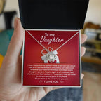 To My Daughter - Proud of You Love Knot Pendant Necklace