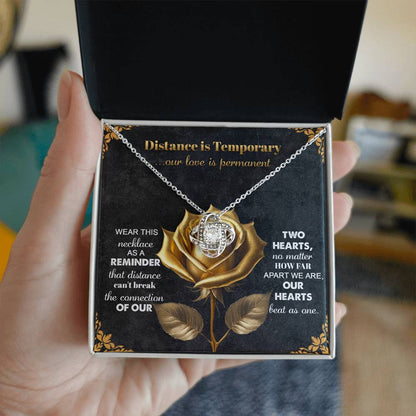Romantic Necklace with Message Card – The Perfect Gift for Long-Distance Relationships - Mallard Moon Gift Shop