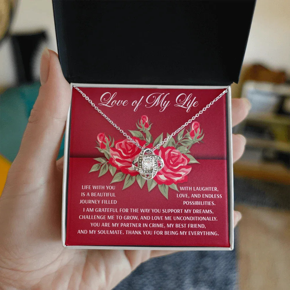 To the Love of My Life – Romantic Soulmate Necklace with Meaningful Message