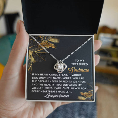 Romantic Anniversary, Valentine's Day Gift for Soulmate, Wife, Girlfriend - Wildest Hopes- Love Knot Pendant Necklace - Mallard Moon Gift Shop