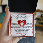 To My Beautiful Soulmate - My Heart Skips a Beat - Love Knot Necklace