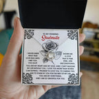 To My Stunning Soulmate Love Knot Necklace – A Romantic Gift to Cherish and Celebrate Unconditional Love