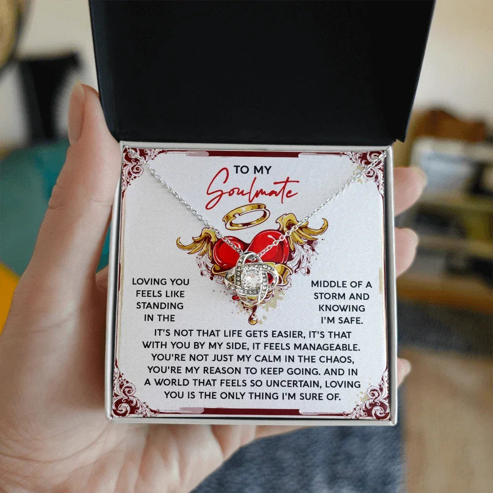 Heartfelt Soulmate Necklace – Celebrate the Calm and Strength She Brings