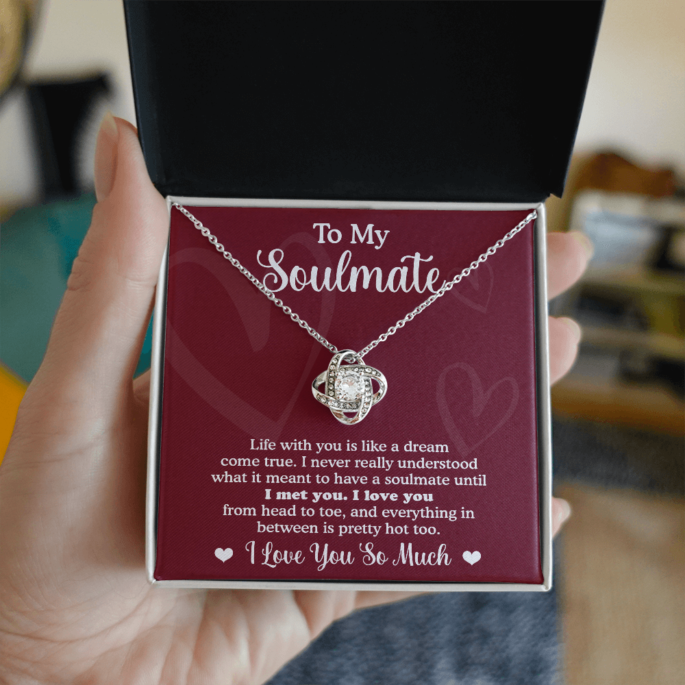 Gift for Soulmate - Life With You Is Like a Dream - Love Knot Necklace - Mallard Moon Gift Shop