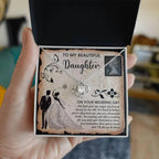 Daughter Wedding Day Gift - Beautiful Bride Love Knot Pendant Necklace