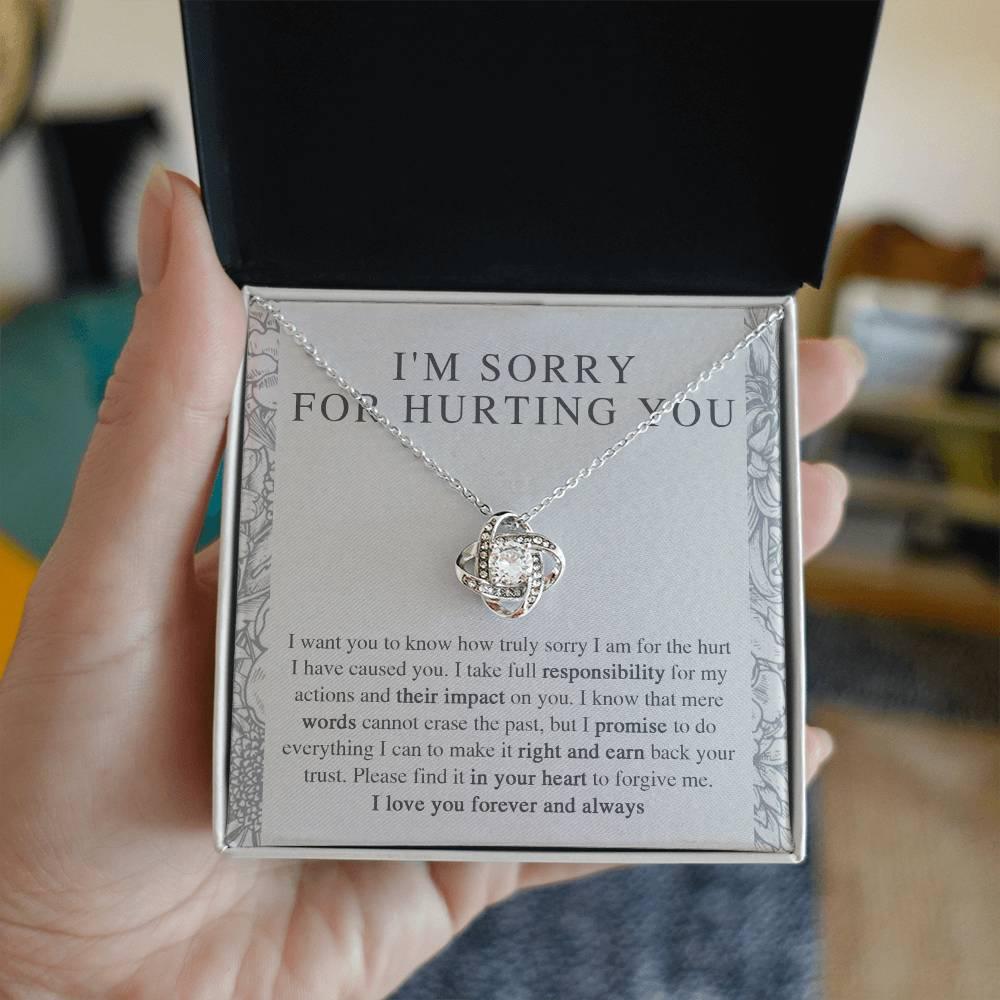 Apology Gift - I'm Sorry, I Promise to Do Everything - Love Knot Pendant Necklace - Mallard Moon Gift Shop