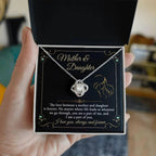 Mother and Daughter- You are a Part Of Me and I am a Part of You Love Knot Necklace