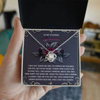 Romantic Gift for Wife or Girlfriend - Stunning Love Knot Pendant Necklace with Soulmate Message - I Am Lucky