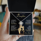 Daughter Gift from Dad - Be My Princess - Love Knot Pendant Necklace