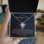 Gift for Unbiological Mother You Complete my Dad's Life Love Knot Pendant Necklace