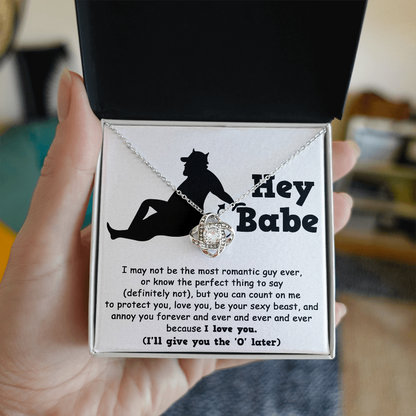 Soulmate Gift from Sexy Beast - Love Knot Necklace - Mallard Moon Gift Shop