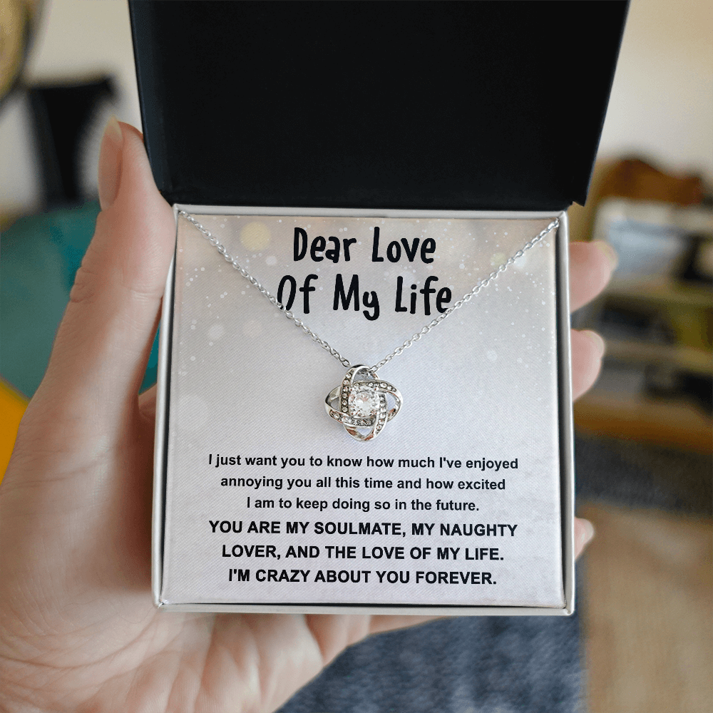 Gift for the Love of My Life, My Soulmate, My Naughty Lover - Love Knot Necklace - Mallard Moon Gift Shop