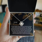 Romantic Anniversary, Valentine's Day Gift for Soulmate, Wife, Girlfriend - I Found My Heaven - Love Knot Pendant Necklace