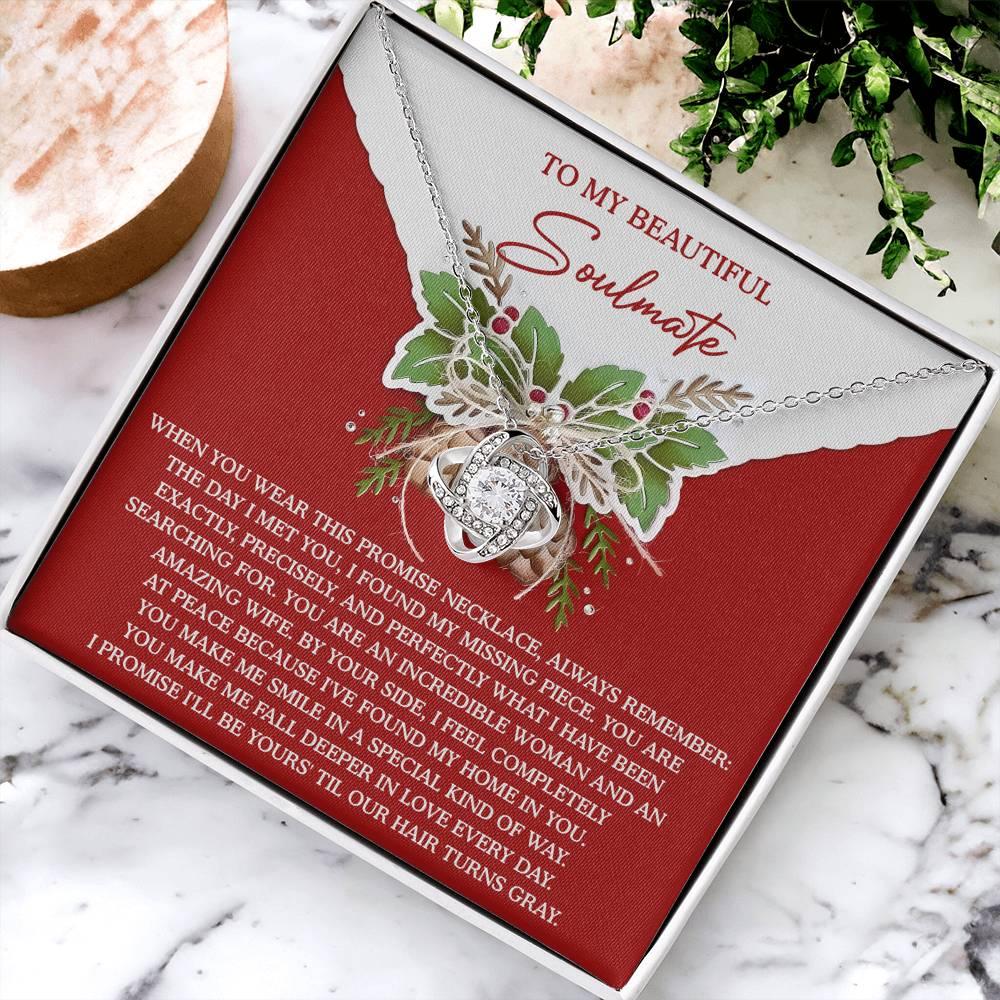 Gift for Soulmate - At Peace - Love Knot Pendant Necklace - Mallard Moon Gift Shop