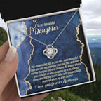 Daughter Gift - As You Are - Love Knot Pendant Necklace