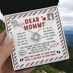 Mommy-Little Face To My Mom - Love Knot Necklace
