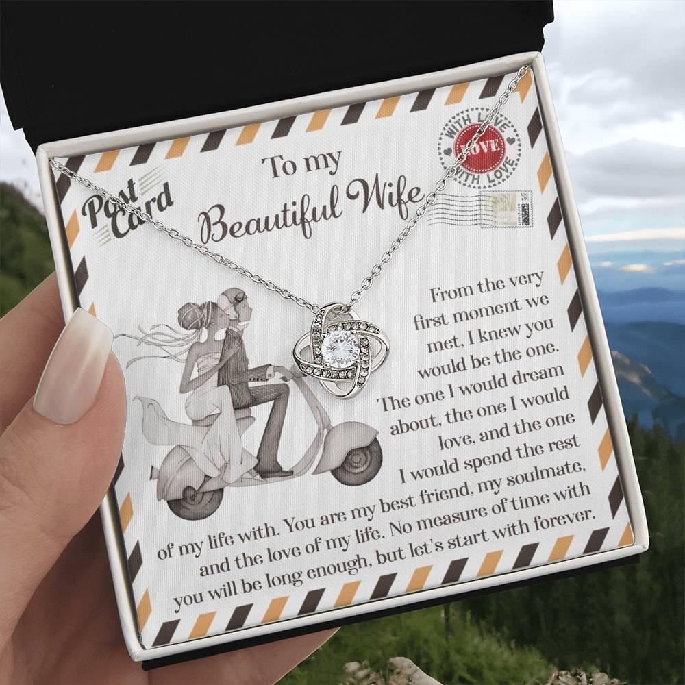 Wife Wedding Gift I Knew You Would-Be The One Love Knot Pendant Necklace - Mallard Moon Gift Shop