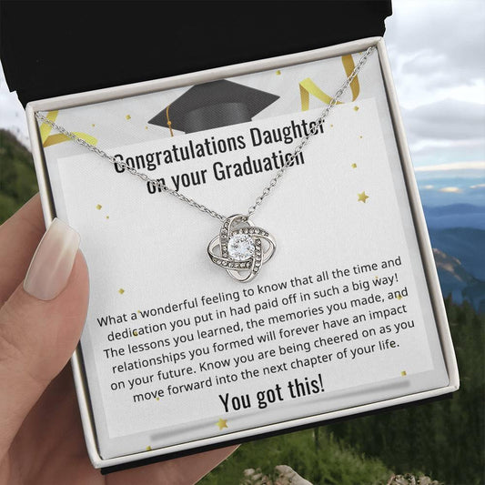 Daughter Congratulations on your Graduation You Got This Love Knot Pendant Necklace - Mallard Moon Gift Shop