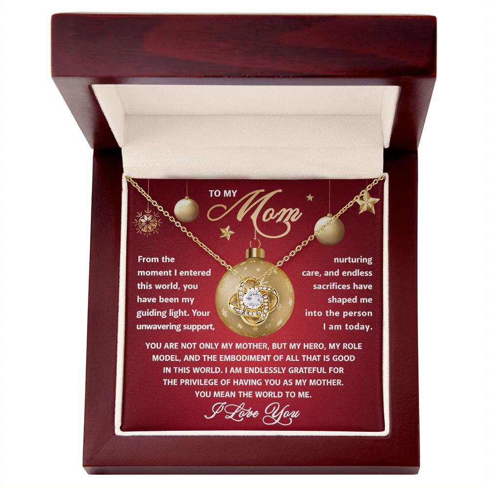 Gift for Mom - My Guiding Light - Love Knot Necklace - Mallard Moon Gift Shop