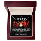 To My Wife - Old Lobster Couples Love Knot Pendant Necklace